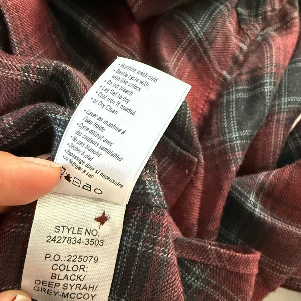 Paige Black label plaid button down shirt size small - Picture 6 of 8